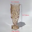 Amber Crystal Glass Flower Vase - 4