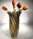 Contemporary Crystal Glass Vase - 30cm - 2