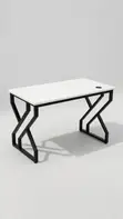 Modern Office Desk 120cm White/Black - 1