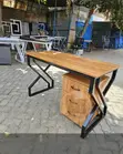 120cm Study Desk with Hutch & X Legs - 1