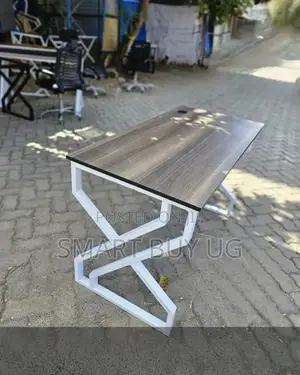 Office Desk 120cm Wooden Top with X Metal Legs