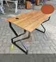 X-Legs Office Desk 120cm Wood Top | Study Computer Workstation - 1