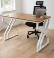 Executive Workstation 120cm Wood Top X Base Office Desk - 1