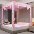 5x6 Canopy Bed Frame with Integrated Mosquito Net - 2