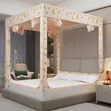 5x6 Canopy Bed Frame with Integrated Mosquito Net - 3