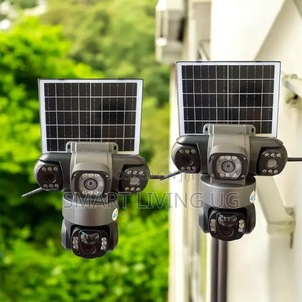 3 Lens Solar Security Camera with Solar Panel - 1