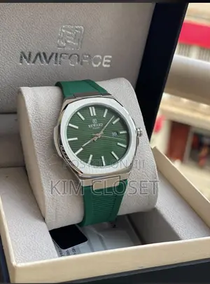 Rebirth Quartz Watch - Green Rubber Strap