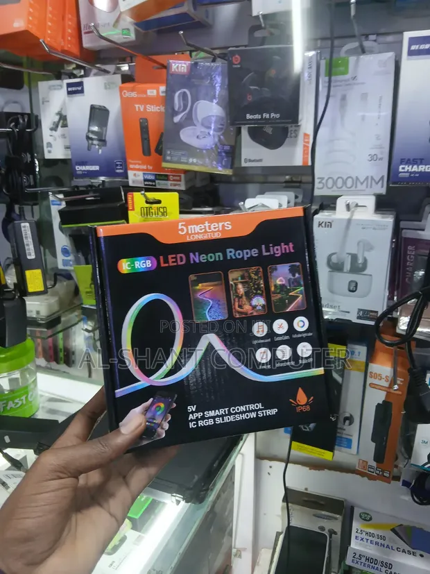 5m RGB IC-LED Neon Rope Light with App Control - 1