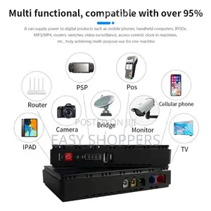 Multifunctional Mini DC UPS Power Bank 10400mAh