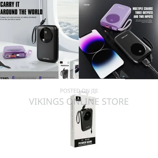 Lenyes PX139D Wireless Charger 10000mAh with LED Display - 1