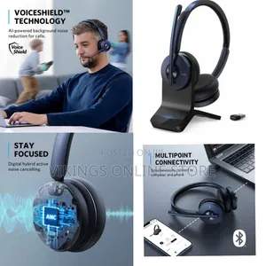 Anker PowerConf H700 Bluetooth Headset with Charging Stand