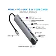 8-in-1 USB-C Hub with HDMI, RJ45, USB 3.0, PD - 3