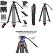 72" Professional Heavy Duty Aluminum Video Tripod System - 1