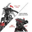 72" Professional Heavy Duty Aluminum Video Tripod System - 2