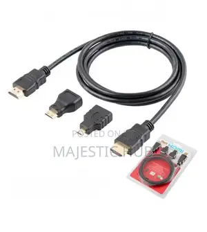 3-in-1 HDMI Cable with Mini and Micro Adapters