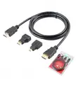 3-in-1 HDMI Cable with Mini and Micro Adapters - 1