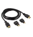 3-in-1 HDMI Cable with Mini and Micro Adapters - 3