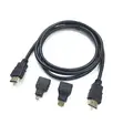 3-in-1 HDMI Cable with Mini and Micro Adapters - 5