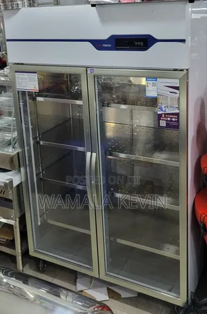 China Fresh Commercial Two-Door Glass Refrigerator