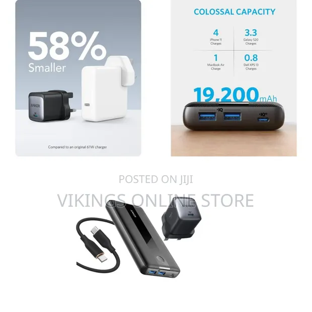 Anker PowerCore 19200mAh Power Bank with 65W Nano Charger - 1