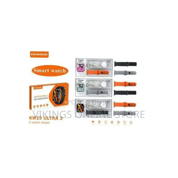 Kiqiwear KW23 Ultra 3 Smartwatch with GPS & Calling - 1