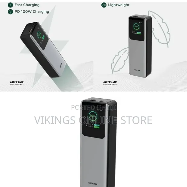 Green Lion Voltura 20000mAh Power Bank, 100W PD Fast Charging - 1