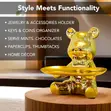 Luxury Gold Ceramic Bear Key Storage Tray - 2
