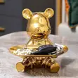 Luxury Gold Ceramic Bear Key Storage Tray - 3