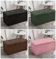 Foldable Leather Storage Ottoman - Brand New - 2