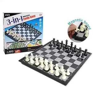 Family Board Game: Chess, Snakes & Ladders, Ludo