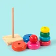 Wooden Multicolored Rainbow Tower - 2