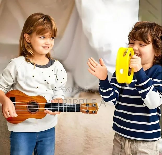 Kids 4-String Mini Guitar with Pick - 1