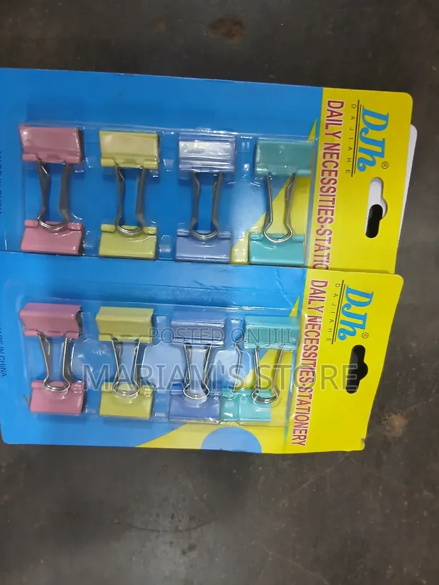Colorful Metal Binder Clips - Brand New - 1