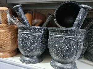 Speckled Black Granite Mortar and Pestle Sets
