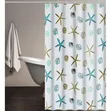Shower Curtains with Sea Life & Gold Metallic Design - 2