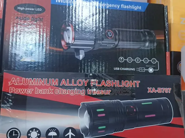 TGO XA-B707 Aluminum Alloy Flashlight with Power Bank - 1
