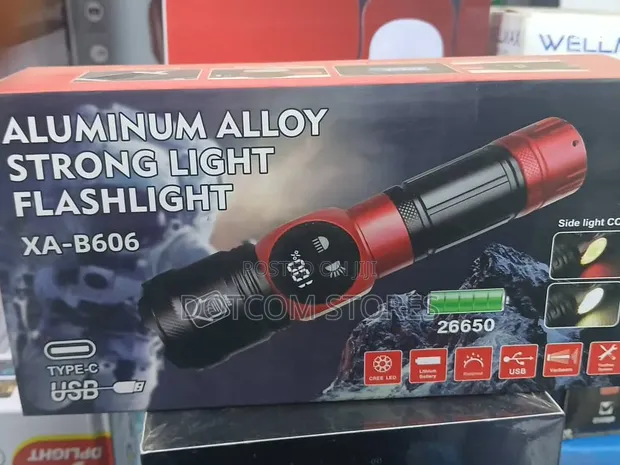 Strong Metal Handheld Rechargeable Flashlight XA-B606 - 1