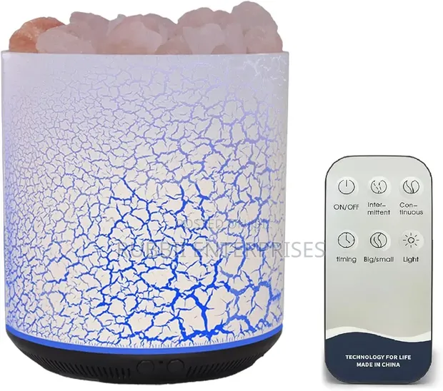 3-in-1 Humidifier with Himalayan Salt Lamp and Essential Oil Diffuser - 1
