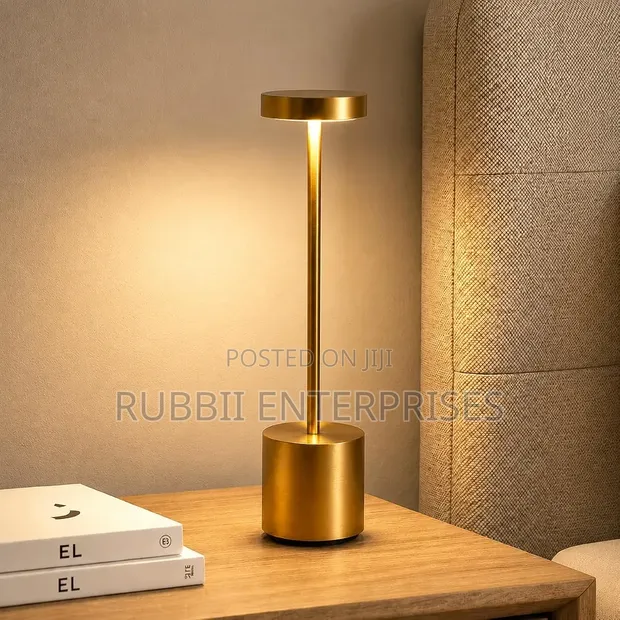 Rechargeable LED Table Lamp ~ Gold - 1