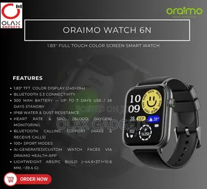 Oraimo Watch 6N Bluetooth Calling Smartwatch