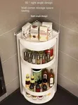 3-Tier White Plastic Countertop Corner Organizer - 2