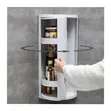 3-Tier White Plastic Countertop Corner Organizer - 4