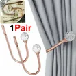 2 PCS Metal Curtain Holdbacks with Crystal Ball - 2