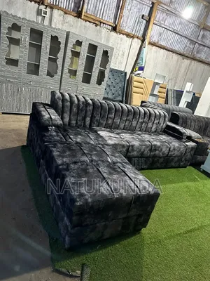 Brand New Dark Grey L-Shaped Sofa
