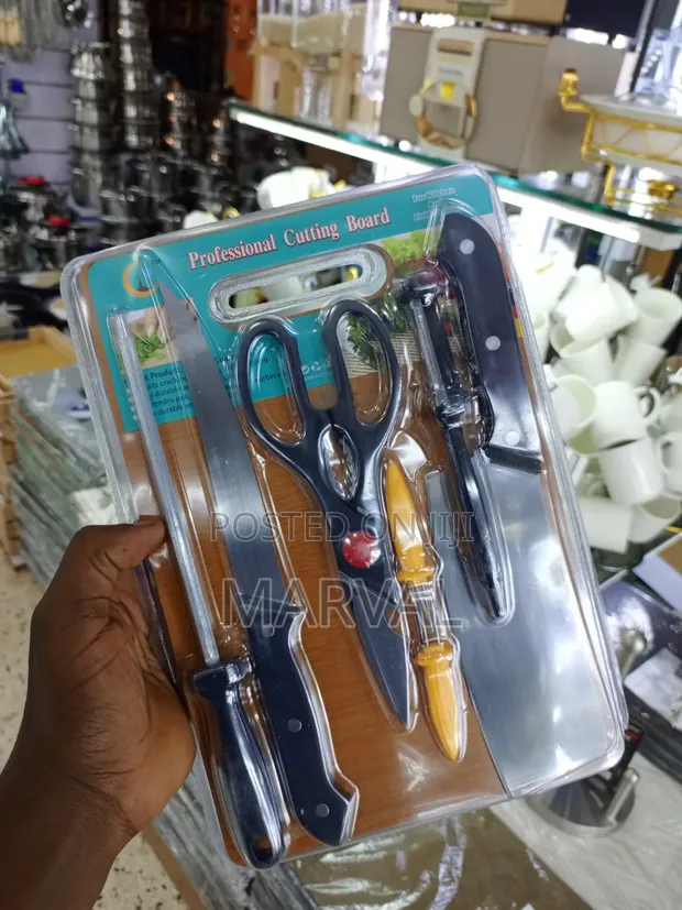 6-Piece Kitchen Knife Set with Scissors & Peeler - 1