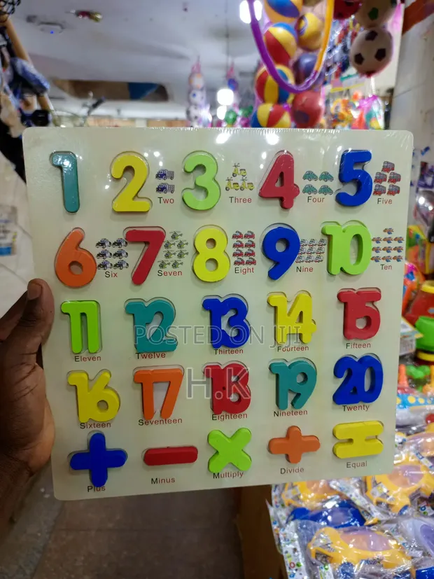 Wooden Number Puzzle Board (1-20) - 1
