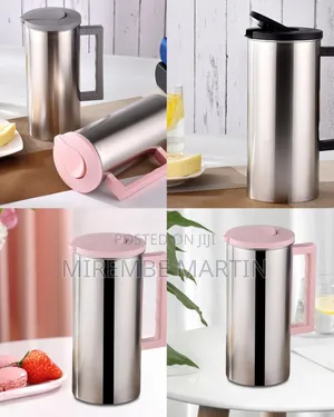 1.6L Stainless Steel Water Pitcher with Handle and Lid