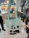 Tote Bag with Knitted Panda Design - 2