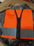 Orange Reflector Vest with Zip and Pockets - 3