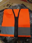 Orange Reflector Vest with Zip and Pockets - 4
